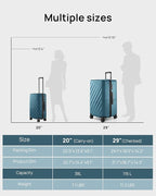 Luggage Sets 2 Piece, Carry On Luggage Airline Approved, Large Checked Trunk - Image 9