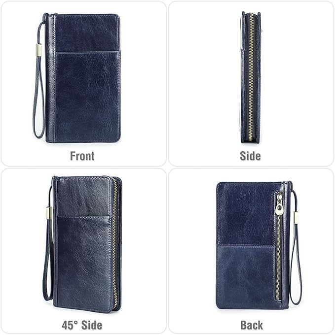 Top Grain Leather Travel Passport Wallet Holder - Image 7