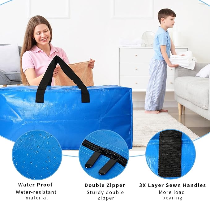 Acnusik Heavy Duty Moving Bags, Extra Large Storage Bags - Image 2