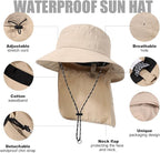 Water-Resistant Sun UPF 50+ Bucket Hat Protection Packable Brimmed Boonie - Image 5
