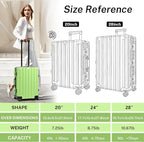 Krute Carry On Luggage 20 inch Aluminum Frame Suitcase - Image 8