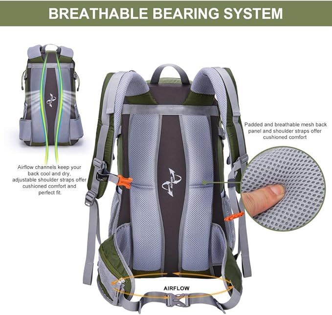 MOUNTAINTOP 25L/40L Hiking Backpack, Lightweight Travel Backpack - Image 4