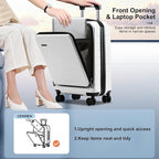 Carry On Luggage 22×14×9 Airline Approved, 20 Inch Lightweight ABS+PC Hard - Image 2