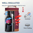 Tirrinia 2 Bottle Wine Gift Tote Carrier - Image 2