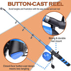 PLUSINNO Kids Fishing Pole, Portable Telescopic Fishing Rod and Reel Combo Kit - - Image 2
