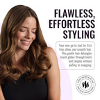 ERGO Super Gentle Large Paddle Brush for Blow Drying - Hair Brushes for Women with Thick or Thin Hair - Dual Hairbrush for Women - Detangler Hair Brush - Gently Detangles Curly or Wet Hair - ERG1000
