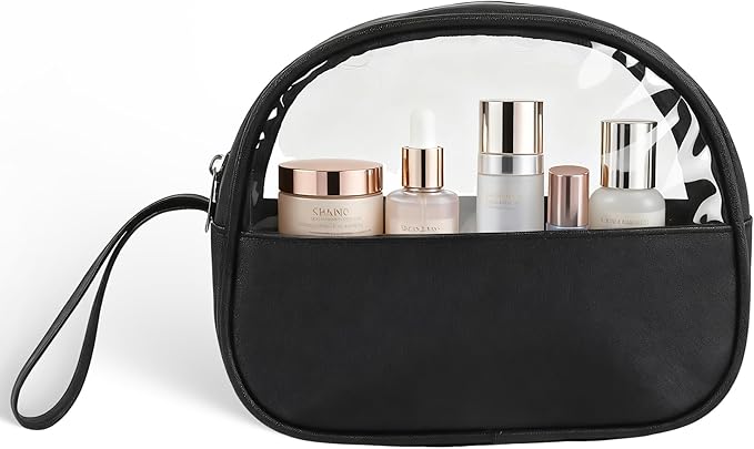 Clear Toiletry Bag, Travel Makeup Bag, Small Transparent Cosmetic Bag by Colgram