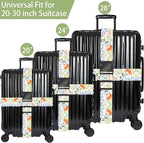 Roses Flowers Luggage Straps for Suitcases, Adjustable Luggage Travel Belts to - Image 3