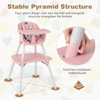 BABY JOY High Chair, 5 in 1 Convertible Highchair - Image 4