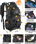 NOOLA Hydration Backpack with 3L Water Bladder, 22L Water Backpack - Image 2