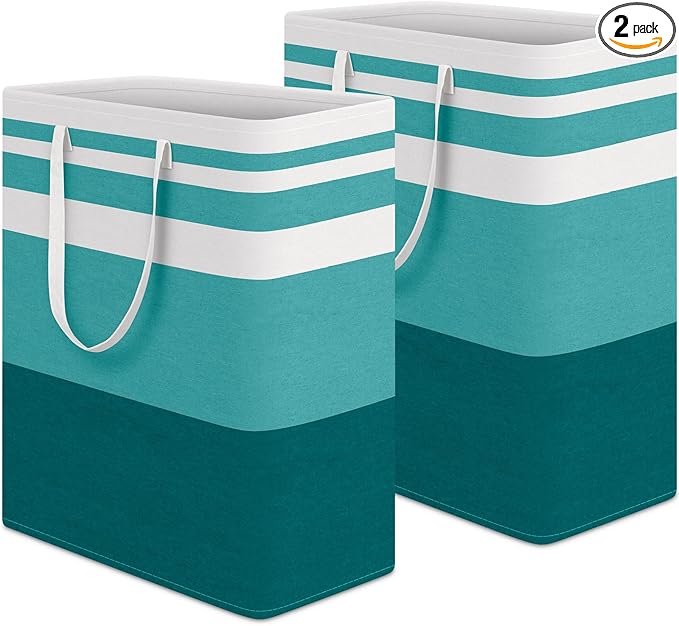 HomeHacks 2-Pack Large Laundry Basket, Waterproof, Freestanding Laundry Hamper by HomeHacks