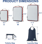 Cipway Compression Packing Cubes, See Through Mesh Luggage Organizer Bags - Image 4