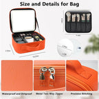 Travel Makeup Bag with LED Mirror and 10x magnifying glass with 3 Lighted - Image 5