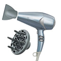 INFINITIPRO by CONAIR Hair Dryer with Diffuser, Quick Style & Shine Blow Dryer, Frizz-Free Hair, Blue (Pack of 4)