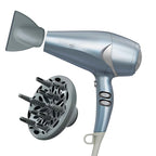 INFINITIPRO by CONAIR Hair Dryer with Diffuser, Quick Style & Shine Blow Dryer, Frizz-Free Hair, Blue (Pack of 4)