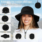 Water-Resistant Sun UPF 50+ Bucket Hat Protection Packable Brimmed Boonie - Image 4
