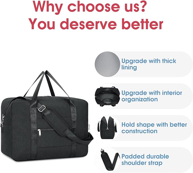 For Spirit Airlines Personal Item Bag 18x14x8 Foldable Travel Duffel Bag - Image 5