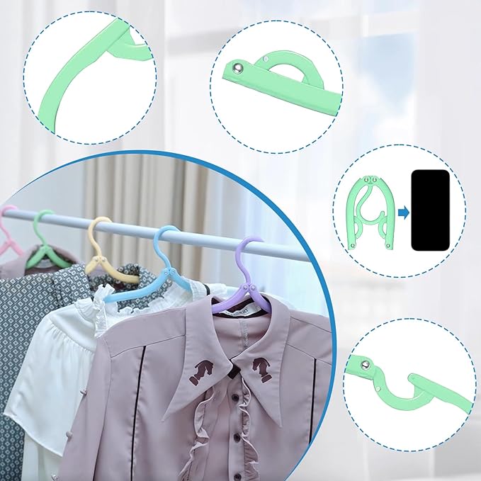 10 Pcs Travel Hangers Cruise Ship Essentials Accessories Portable Folding - Image 7