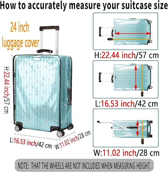Suitcase Covers for Luggage – TSA Approved Clear PVC Luggage Protector Cover - Image 2