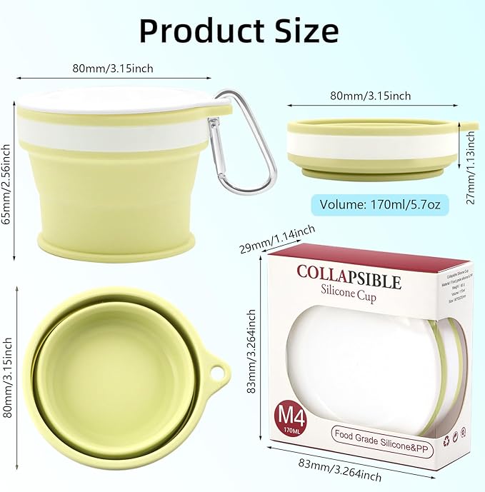 Silicone Collapsible Travel Cup Set - Image 4