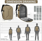 TORIBIO Camera Backpack, Hardshell DSLR Photography Camera Bag, Waterproof Hard - Image 4