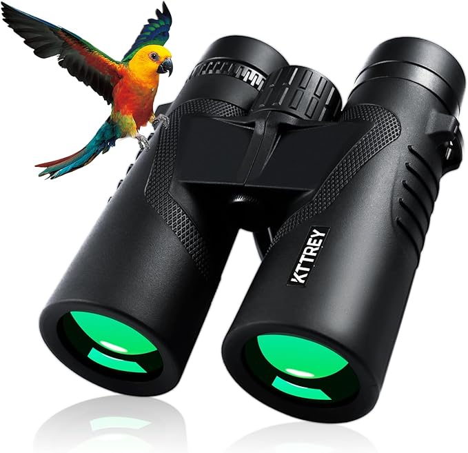 10x42 High Powered Binoculars for Adults, Kttrey Compact Waterproof Binoculars by Unknown