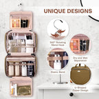 Toiletry Bag for Women with Jewelry Organizer Compartment, Travel Makeup - Image 5