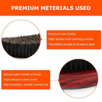 Curved Wave Brush for Men 360, Medium Hard Palm Hair Brushes with Boar Bristles for Black Hair Wavers to Creating 360 Waves (Red)