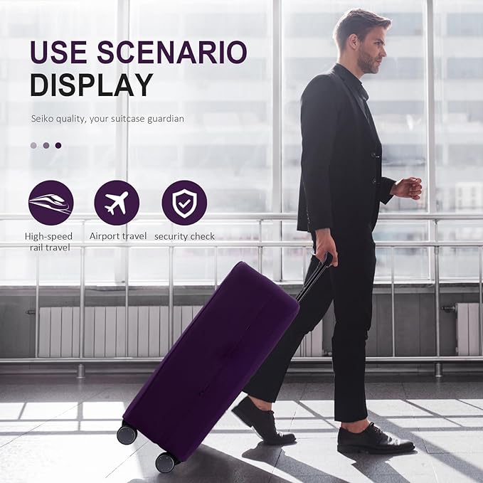 Travel Luggage Cover Protector Scratch-Resistant Fit 19-33 Inch Suitcase - Image 8