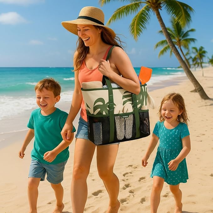 Beach Bag with Zipper - Image 5