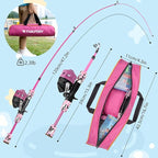 Kids Fishing Pole Set, Telescopic Fishing Rod Reel Combo Kids Starter Kit - Image 2