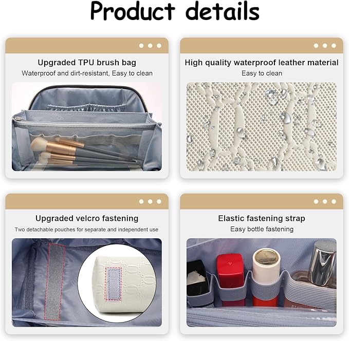 BOYATU Travel Makeup Bag for Women: Cosmetic Organizer Bag - Image 4
