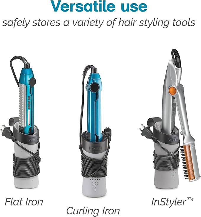Polder BTH-7030-94 Hot Sleeve Hair Styling Tool Storage Caddy, for use with Curling Irons up to 2", Flat Irons up to 1.5"