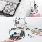 APREUTY Clear Makeup Bags, TSA Approved 6 Pcs Cosmetic Makeup Bags Set Clear PVC - Image 7