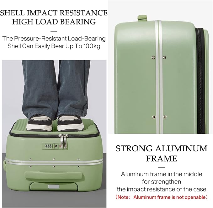mixi Carry On Luggage, Rolling Travel Suitcase - Image 5