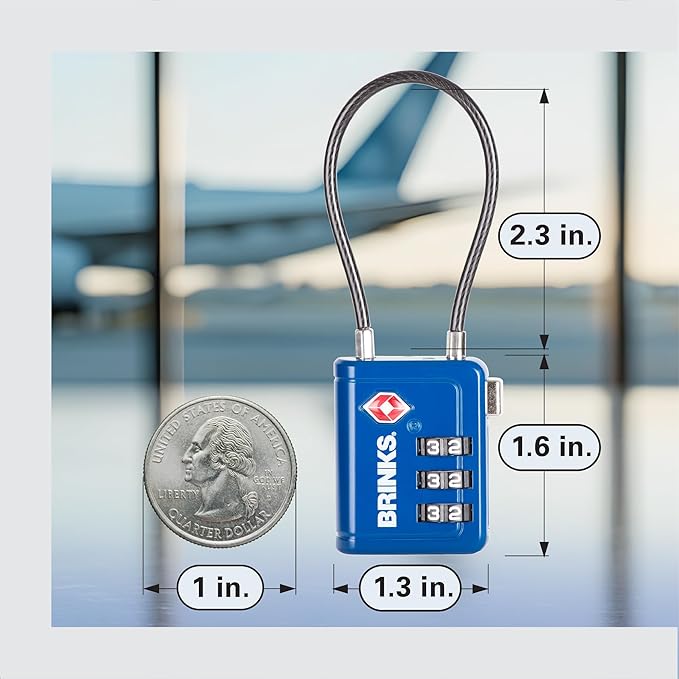 Brinks TSA Accepted Indicator Luggage Lock, Ressetable Combination, New More - Image 5
