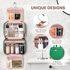 Toiletry Bag for Women with Jewelry Organizer Compartment, Travel Makeup - Image 5