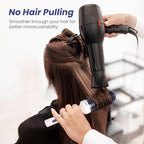 AIMIKE Nano Ionic Tech Ceramic Brush for Blow Drying, Styling and Volume Boost - Natural Wood One-Piece Design, 1.7 Inch/43mm