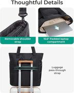 BAGSMART Tote Bag for Women, Lightweight Puffy Tote Bag - Image 5