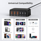 USB C Charger Block, 100W GaN 6 Port PD USB C QC USB A Wall Charger Adapter - Image 2