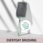 Conair Velvet Touch Paddle Cushion hair brush - Detangling hairbrush - curly or straight styles - men or women - detangler - features soft touch handle - Assorted Color