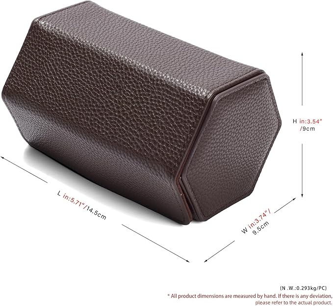Oirlv Luxury Hexagonal Leather Watch Travel Case Watch Organizer Case - Image 8