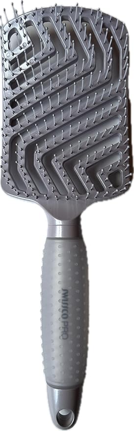 Swissco Pro Gel Grip Vented Hair Brush Gloss (Light Purple Gloss)