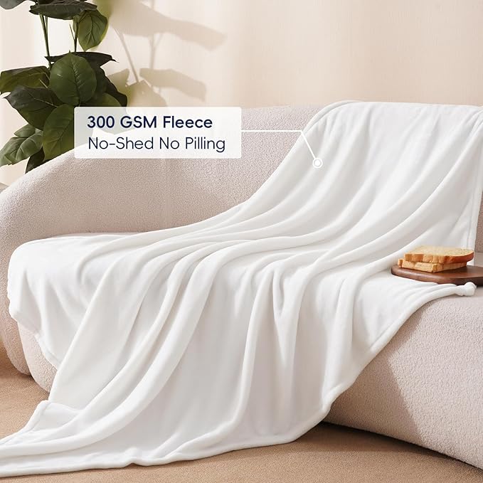 PHF Ultra Soft Fleece Throw Blanket, No Shed No Pilling Luxury Plush Cozy - Image 3