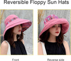 Women Wide Brim Sun Hats Metal Wired Edge Summer UV Protection Beach Fishing Hat - Image 3