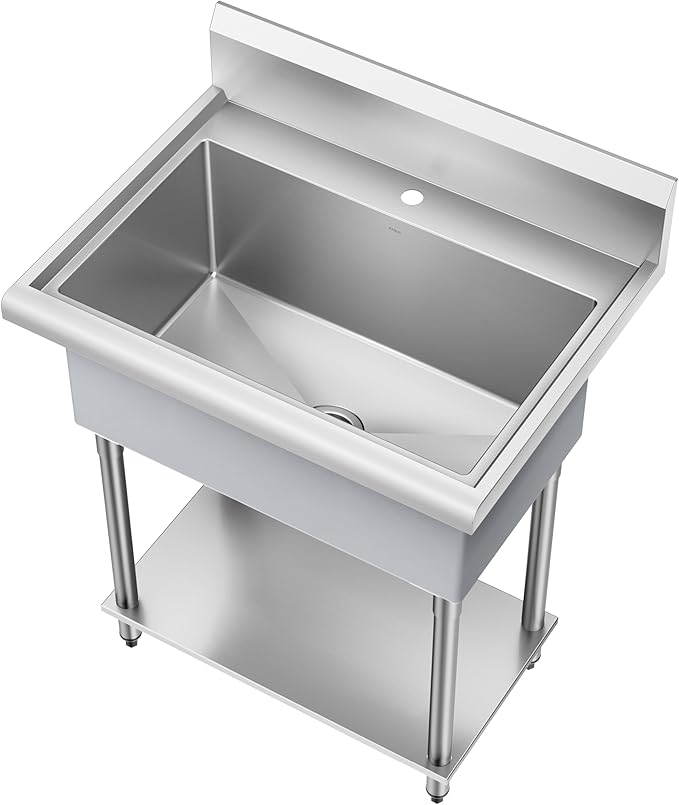 KRAUS Standart Pro 32 Inch 18-Gauge Stainless Steel Scullery Sink, 24 Gallon by KRAUS