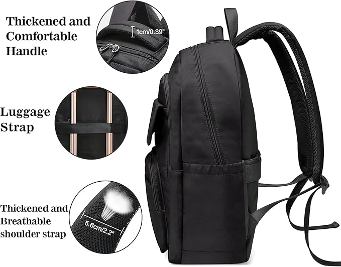 FOXLOVER Travel Laptop Backpack, Anti-Theft Slim Business Backpack, School - Image 3