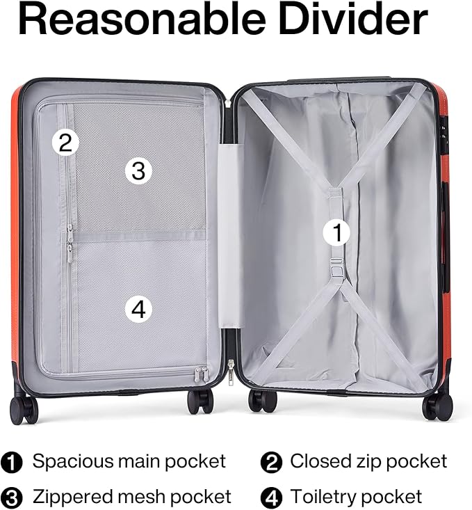 Hanke Luggage Sets 3 piece Carry On Luggage - Image 5