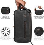 LEATHER VILLAGE Premium Leather Travel Toiletry Bag - Image 5