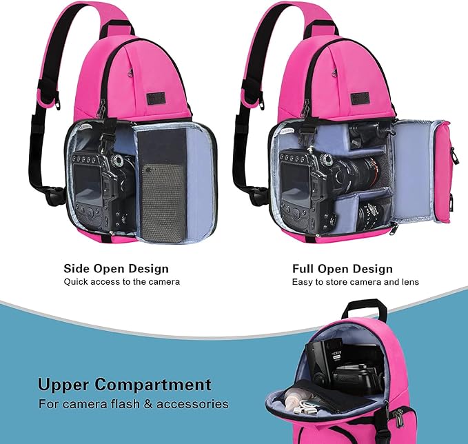 MOSISO Camera Sling Bag, DSLR/SLR/Mirrorless Camera Backpack Case Shockproof - Image 2